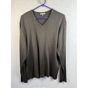 Doc & Amelia Sweater Mens XL Black V Neck Lightweight Long Sleeve Workwear Knit